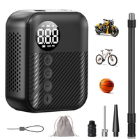Carsun Mini Portable Bike Air Pump - Pocket-Sized Rechargeable, Digital Gauge, Fast Inflation for Bike, Moto & Car Tires 150 PSI