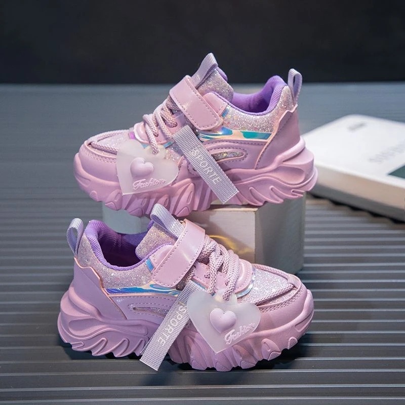 

Girls Sports Shoes 2026 New Spring Autumn Soft Sole Sneakers for Kids Breathable Lightweight Non Slip Kids Sneakers
