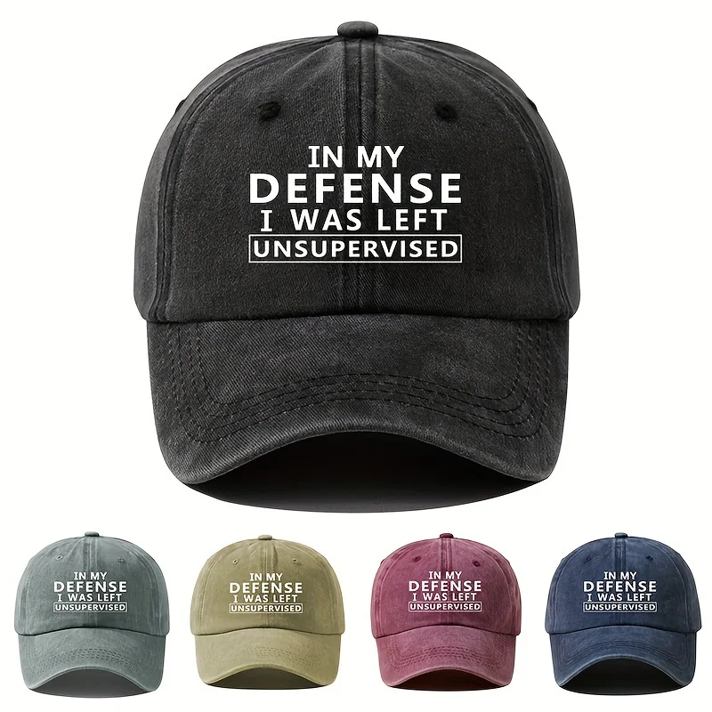 

Vintage Washed Letter Baseball Cap, Adjustable Casual Style Polyester Hat for Outdoor Party Festival Camping Hip-Hop Trucker Cap