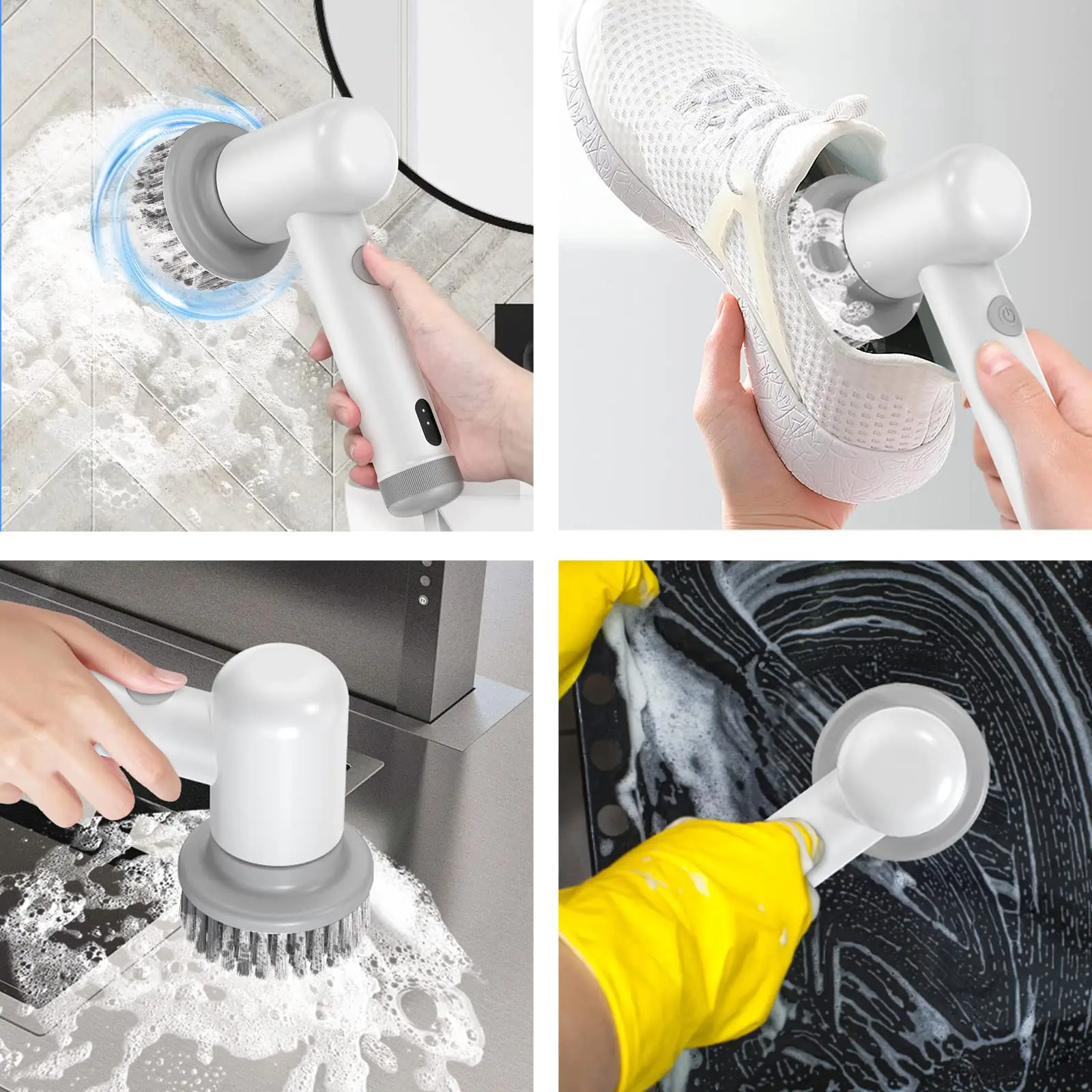 Wireless Electric Cleaning Brush Housework Kitchen Dishwashing Brush Bathtub Tile Professional Cleaning Brush Labor Savin