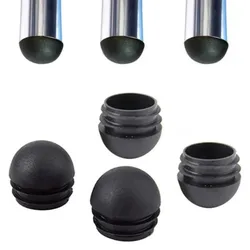 Bouchon de tuyau rond en plastique et acier antidérapant, couvercle anti-poussière pour pied de chaise, protecteur de pied de meubles, embouts de tube, 4 pièces, 8 pièces, 16 pièces