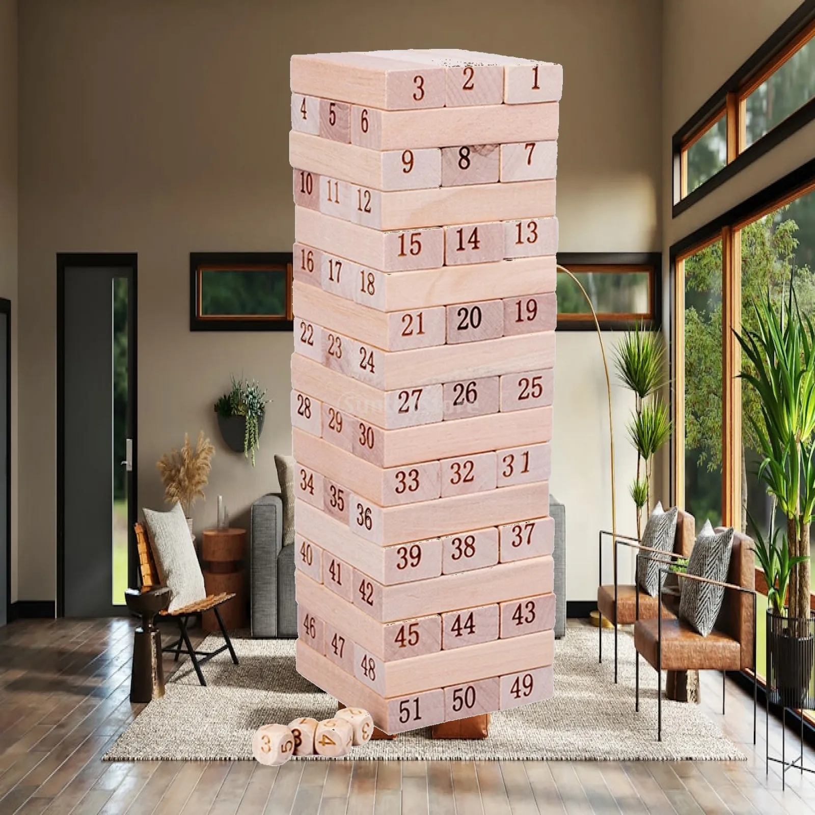 Montessori Wooden Stacking Tower Blocks DIY Multifunctional Children Preschool Shape Sorting Board Game