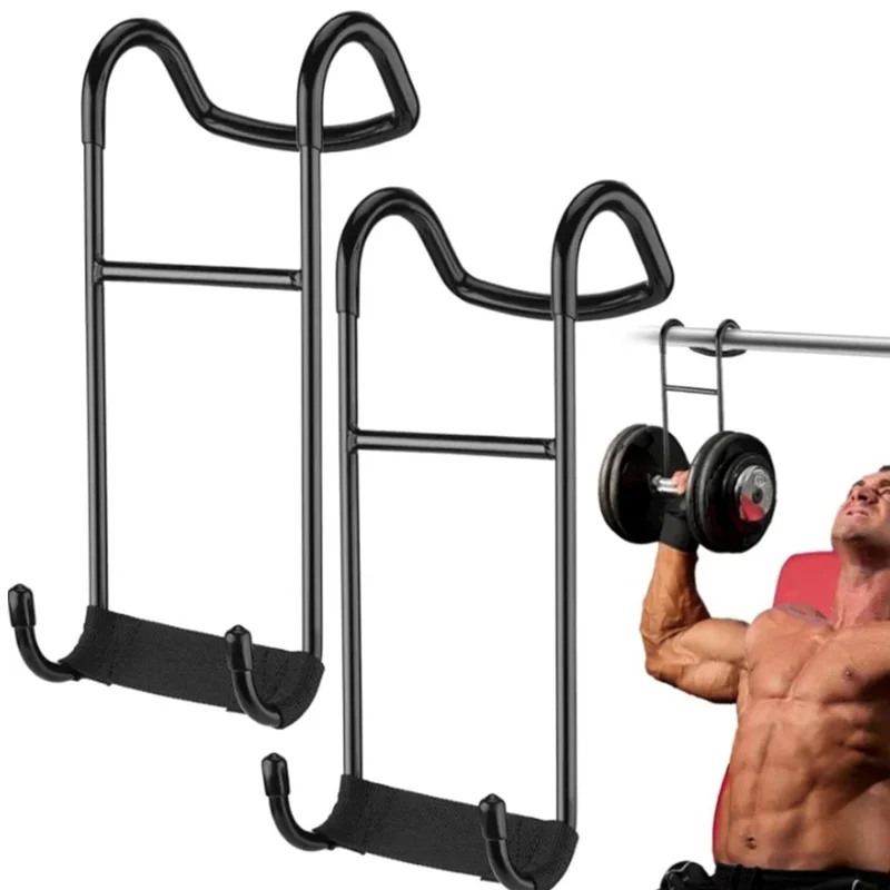 2-Pack Dumbbell Spotter Hooks, 250 lbs Load Capacity Heavy Duty Dumbbell Hooks for Dumbbell Bench Press, Chest & Shoulder Workou