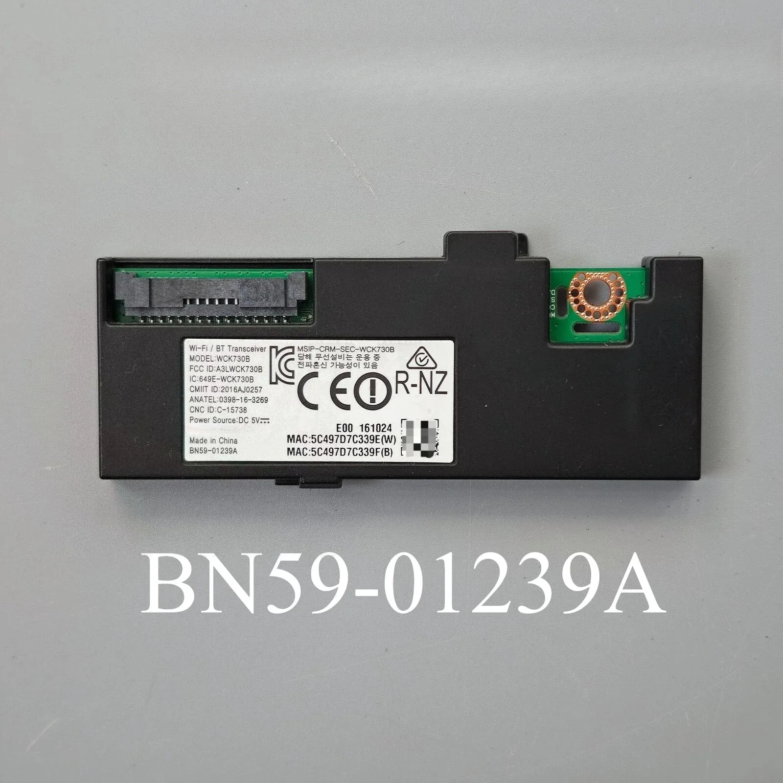 

Genuine Wi-Fi Module BN59-01239A WCK730B A3LWCK730B fits UA65KS9800J UA65KS9500W UA65KS9500S UA65KS9500R UA65KS9500K UA65KS9000W