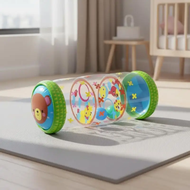 1Pcs Inflatable Baby Crawling Roller Safe Non Toxic Material Fun Cartoon Prints For Infant Early Crawling Training