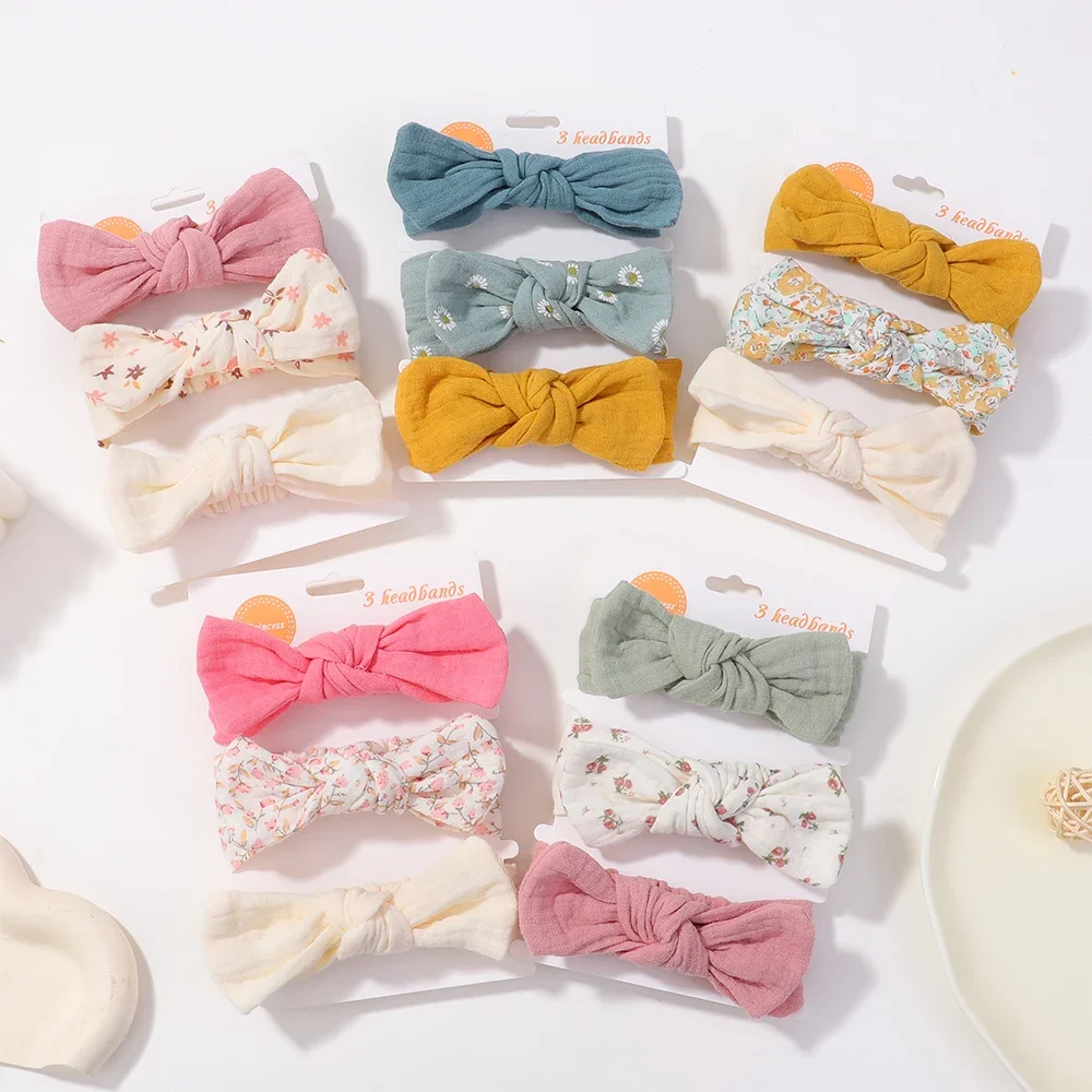 2/3pcs/set Girls Headband Set Bow Knot Head Wrap Bandage Kids Toddlers Headwear Hair Band Infant Baby Newborn Hair Accessories