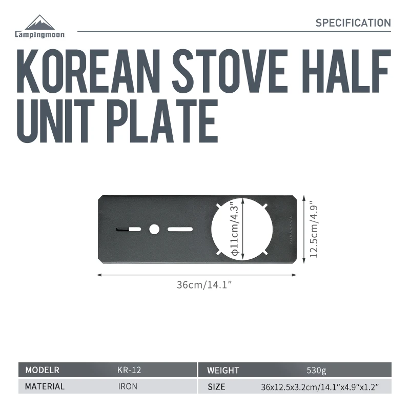 

CAMPINGMOON Portable Camping IGT Korean Style Stove Unit Board Picnic Tea TableMulti-Purpose Middle Board for Outdoor Cooking