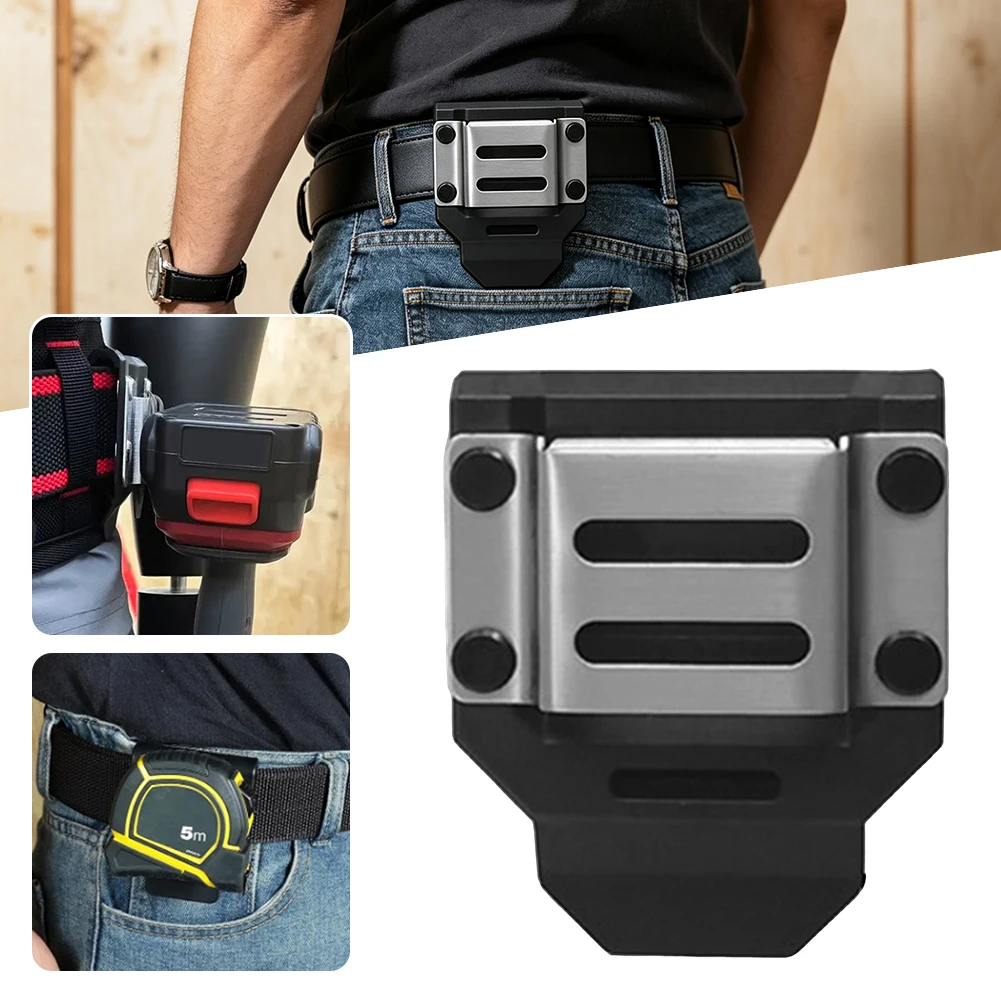 Drill Holder Belt Clip Secure Stable Attachment Tool Belt Hanger Home Improvement Fixtures Storage Board For Impact Drills