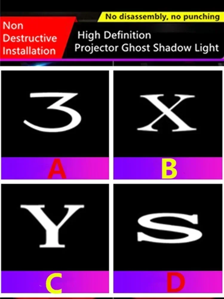 

2pcs LED Car Door Welcome Light Bulb Courtesy Ghost Shadow Lamp Accessories for Tesla Model 3/Y Model X S