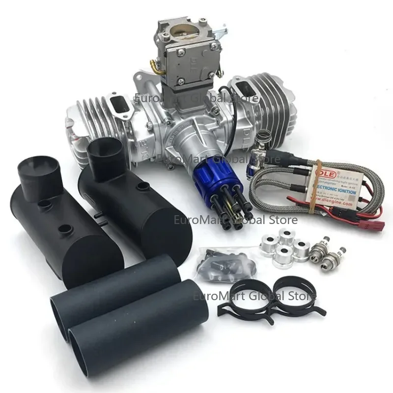 

Model Engine DLE20RA Single Double Cylinder Two Stroke Side Exhaust Natural Wind Cooling Hand Start