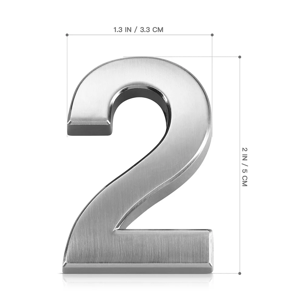 

20pcs 3D Digital Number Imitation Metal House For Door Adhesive Numbers Mailbox Numbers Room Signs Apartment Hotel Office Ktv