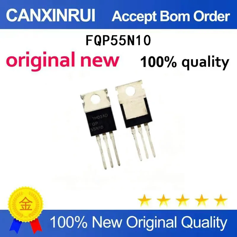 

(5-100 Pieces) Brand new original FQP55N10 TO-220 100V 55A field-effect transistor directly inserted into spot chip IC