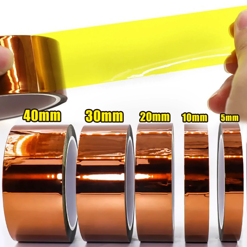 Gold Finger High Temp Heat Resistant Tapes Polyimide Adhesive Battery Wire Insulation Antistatic Circuit Board Protection Tape