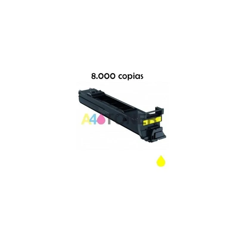 Toner comaptible konica KM4650 / KM 4600 generic yellow to original toner Konica Minolta A0DK252 A4toner.com