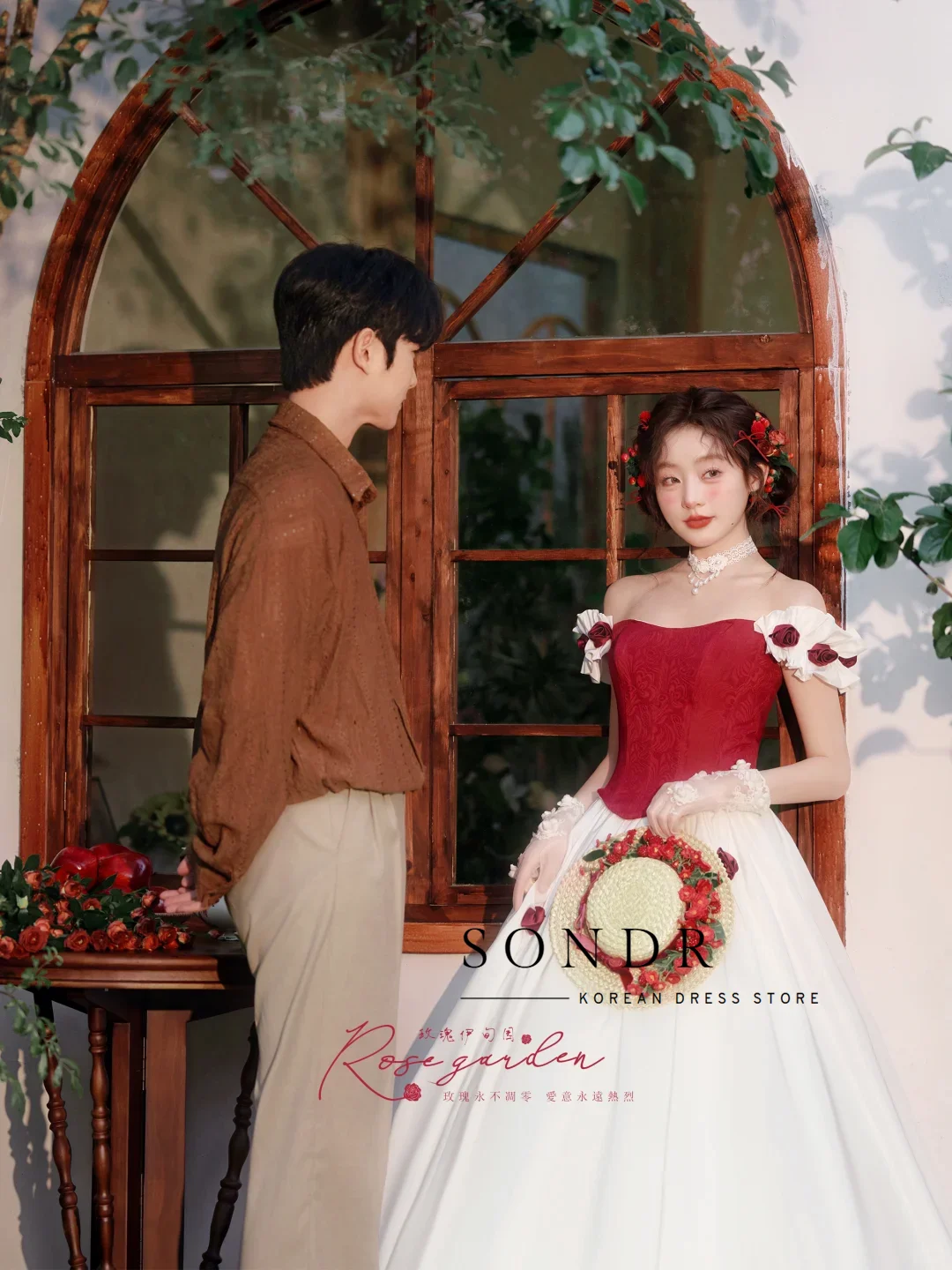 Sondr Customized Chic Women Evening Dresses Off the Shoulder Flowers Red and White Japanese Luxury Women Wedding Party Dresses