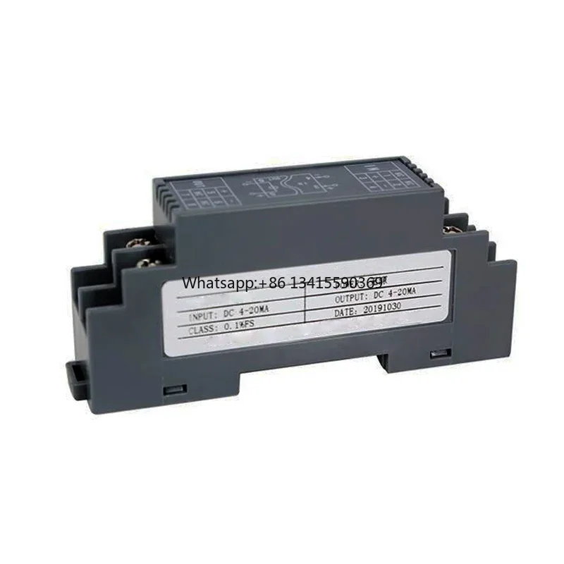 

DIN Rail 4-20mA Signal Isolator Current Signal Conditioner 0-20mA 4-20mA Isolation Amplifier 1500V Isolation
