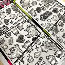 Kawaii Crayon Shin Special Black And White Embossed Hand Account Sticker Waterproof 3d Cartoon Diy Mobile Phone Case Sticker