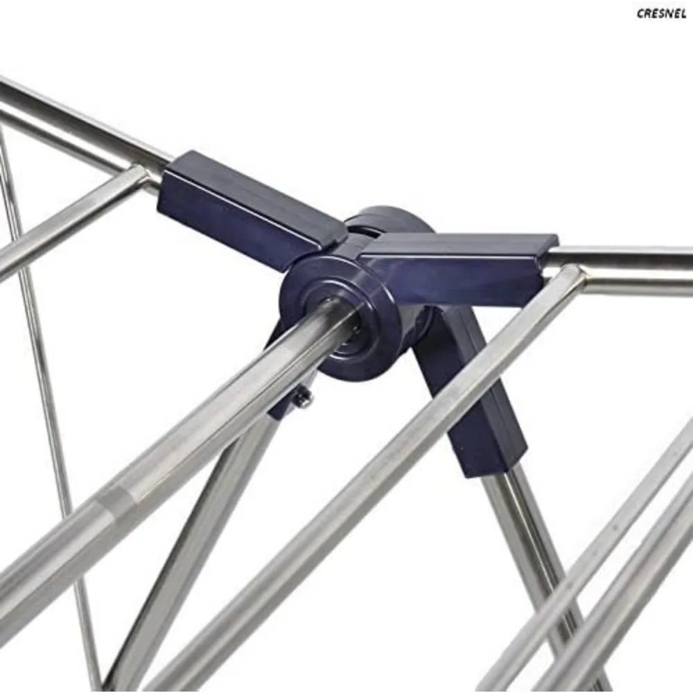 Adjustable Foldable Stainless Steel Drying Rack for Indoor Outdoor Use - Rust-Proof Easy Storage