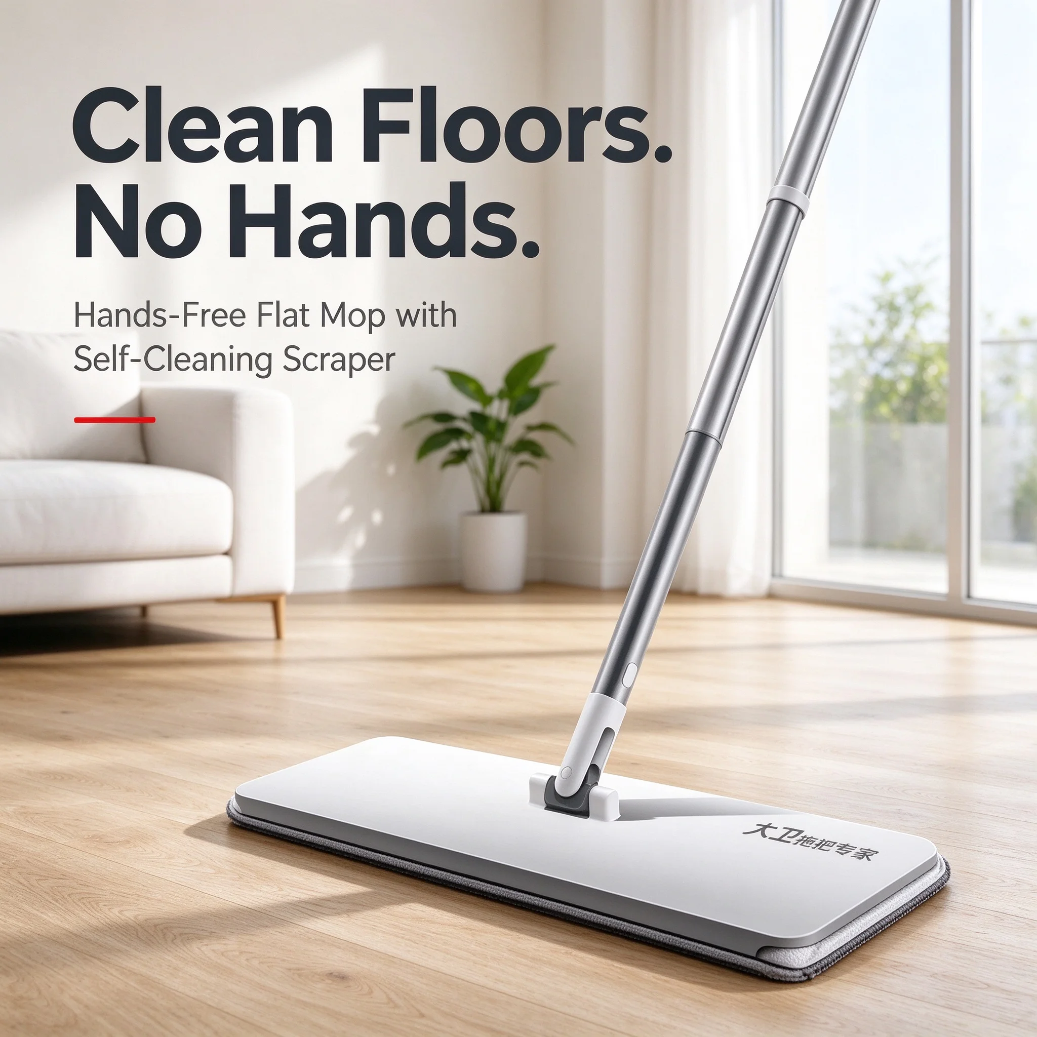 Home Cleaning Supplies - Hands-Free Rotating Flat Mop Easy to Use Floor Cleaning Tool for Efficient Home Care