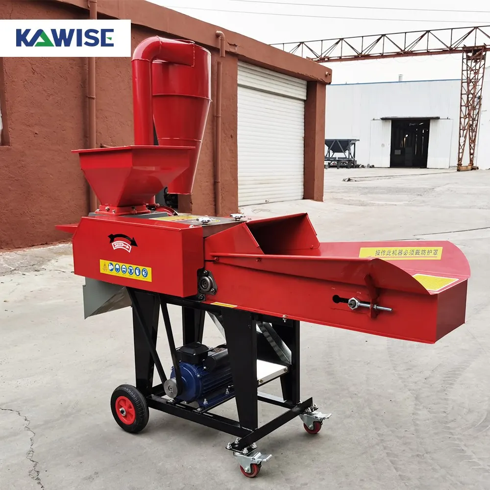 AIROW New Grass and Grain Crusher Machine Electric for Farm Use with Adjustable Output High Capacity for Forage and Feed Grain