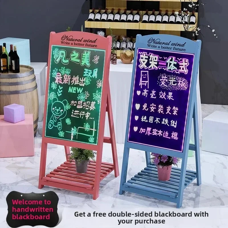 Handwritten Luminous LED Billboard Commercial Fluorescent Display Board for Store Entrance Easy-to-Read Outdoor Advertising Sign