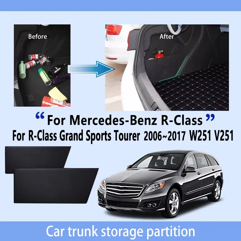 

Car Accessories For Mercedes-Benz R-Class 2006~2017 W251 V251 Trunk Storage Partition Multifunction Storage Auto Interior Parts