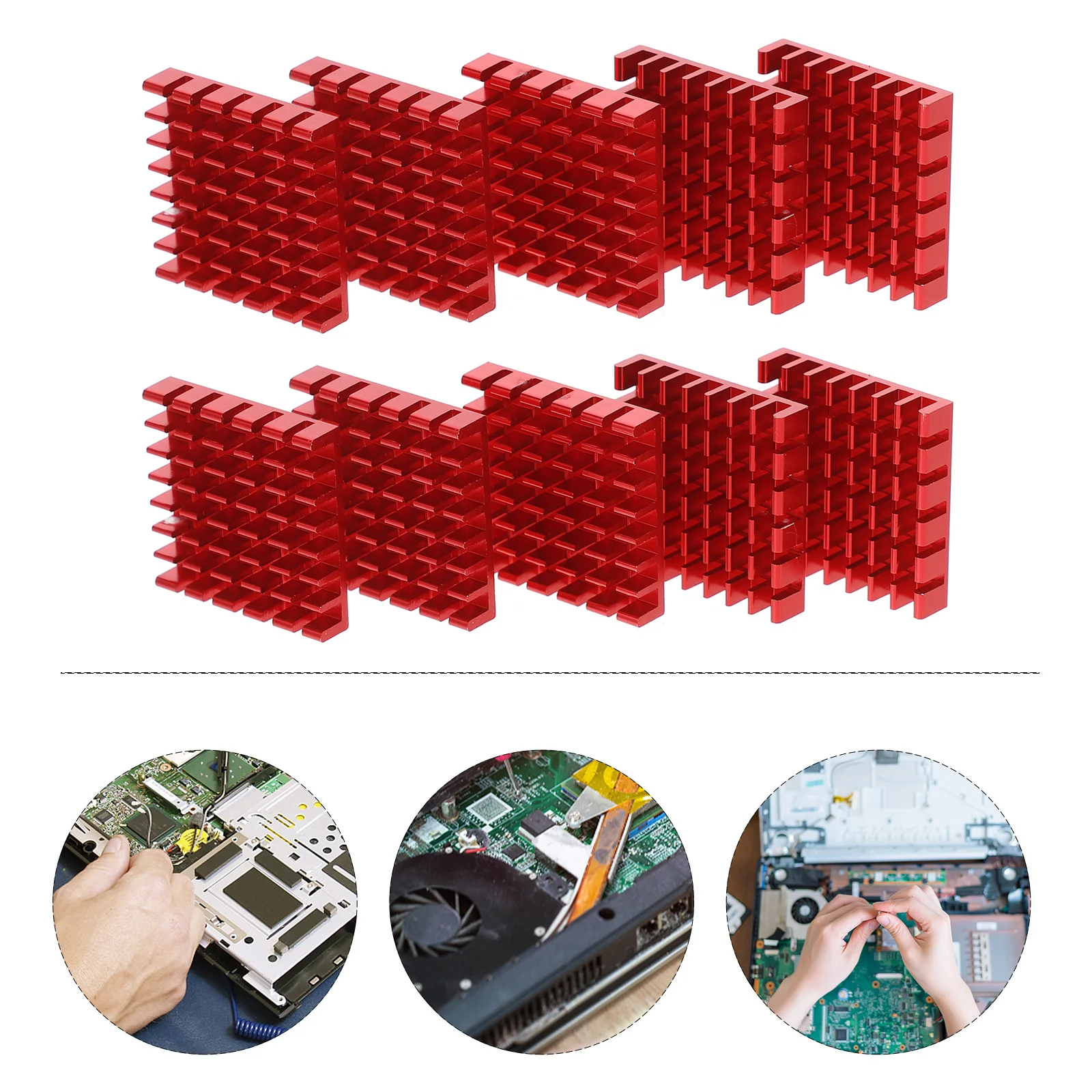 

10 шт. радиатор, алюминиевый охлаждающий ребро, промышленный стиль, чип-кулер, модуль ребра для процессора, Ic, светодиодный радиатор электроники