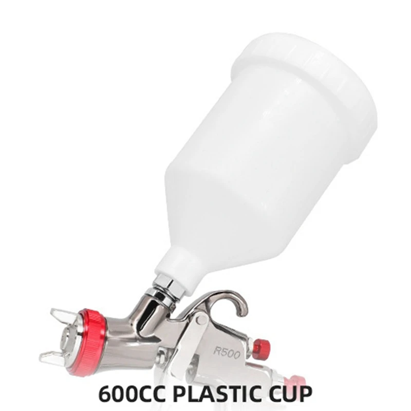 AA01-Spray Gun Full Set R500 Spray Gun Car Spray Gun With Air Regulator High Atomization Low Rebound Topcoat Spray Gun