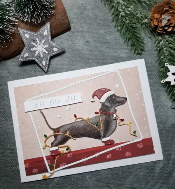 Piggy Craft metal cutting dies cut die mold Christmas Hat Dachshund Scrapbook paper craft knife mould blade punch stencils dies