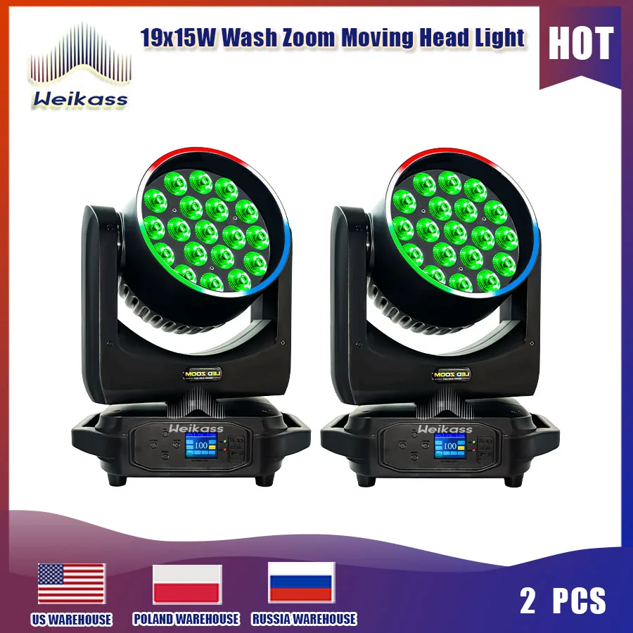 

0 Tax 2Pac New19x15W Moving Head Wash Zoom Beam Led Light для Dj/Disco/19x15W сценический светильник с подвижной головкой/Dmx 512 Голосовое управление