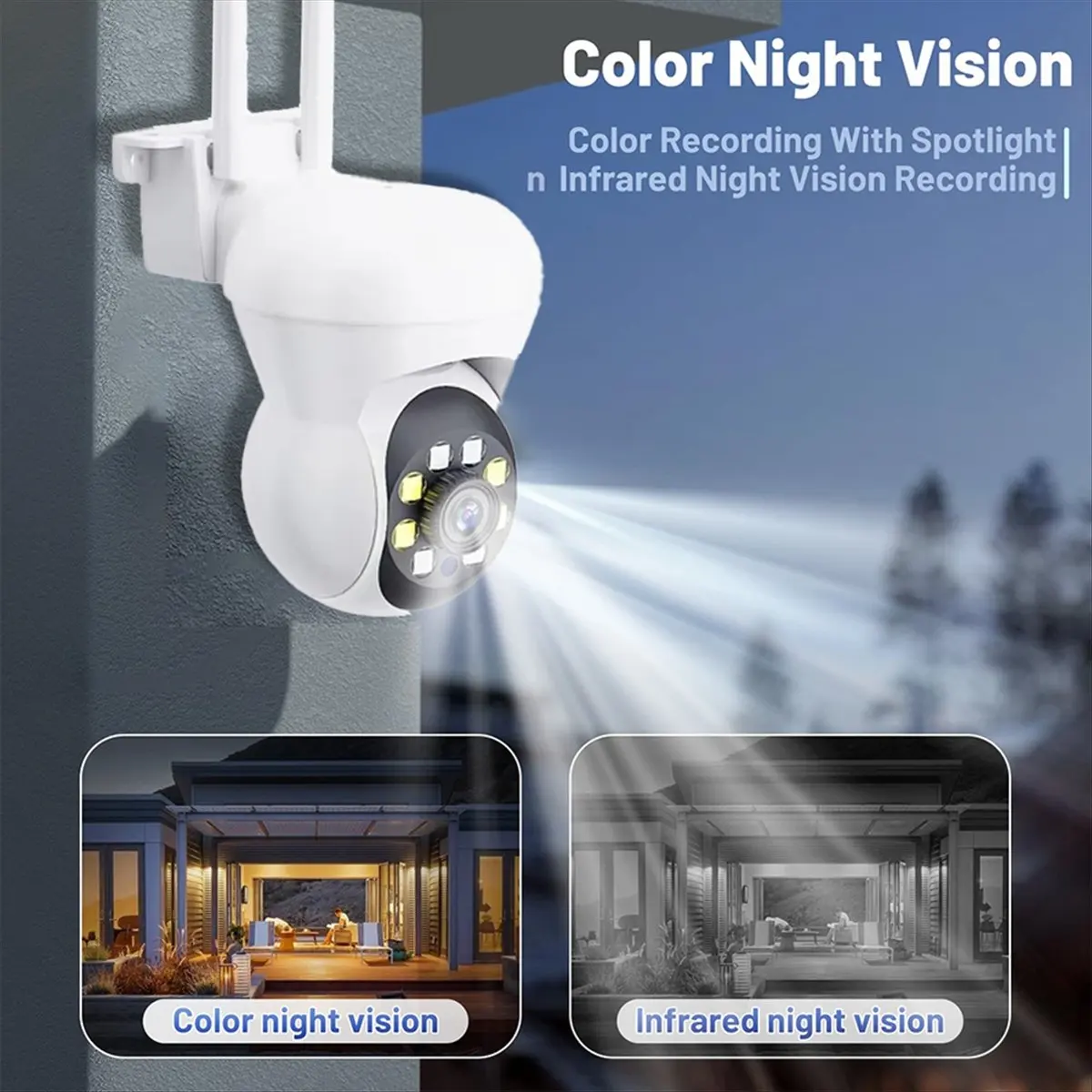 A003 2MP Wireless PTZ IP Camera Full Color AI Humanoid Detection Auto Tracking Baby Monitor Home Security Camera