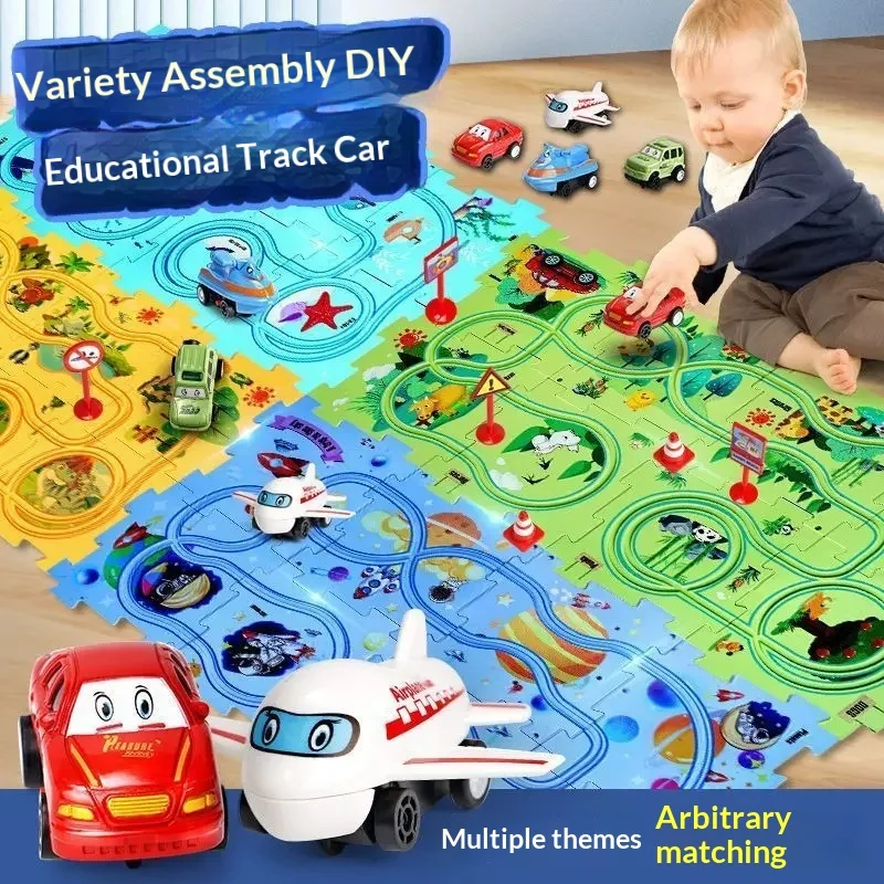 

Puzzles for Kids DIY Assembly of Electric Tram Automatic Track City Scene Construction of Puzzle for Kids