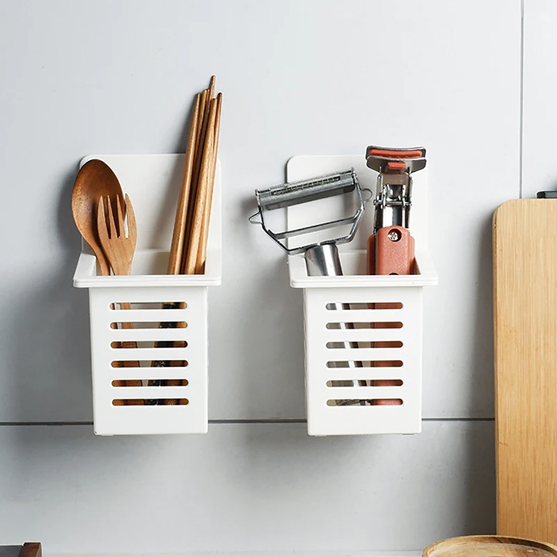 Wall Mounted Storage Rack Toothpaste Toothbrush Organizer Self-adhesive Storage Basket Floating Shelves Hollow Drain Rack Holder