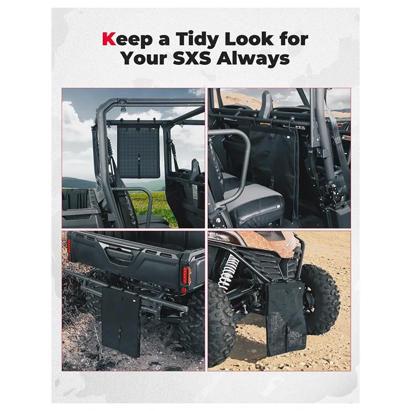 A19Q-prullenbak voor uw Utv Atv Universele accessoires Mesh vuilniszak Vinyl compatibel voor Polaris Rzr