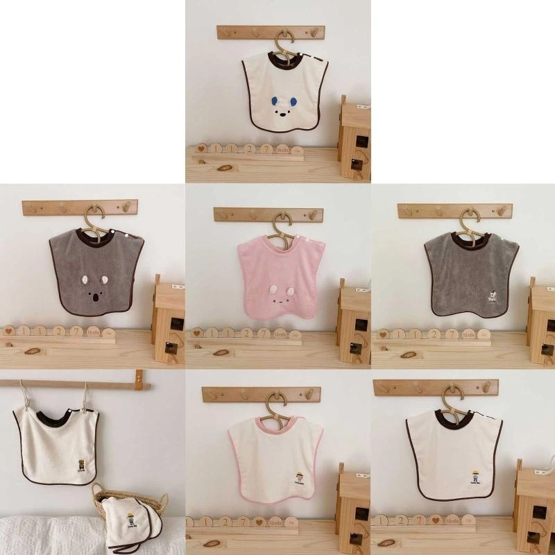 J15U مريلة أطفال مقاومة للمياه لنانو زلق بدون أكمام مريلة تغذية ملابس تجشؤ منشفة منشفة لعاب الأطفال للأولاد حديثي الولادة #5