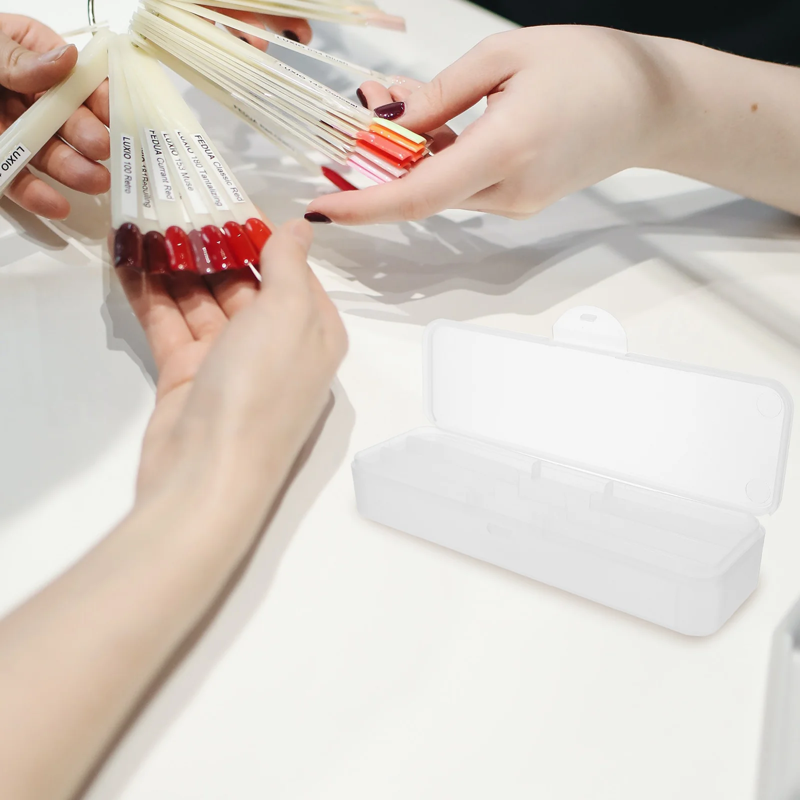 

2 Pcs Nail Art Tool Boxes Plastic Manicure Grinder Storage Containers with Lids Salon Supplies Organizer for Home Professional