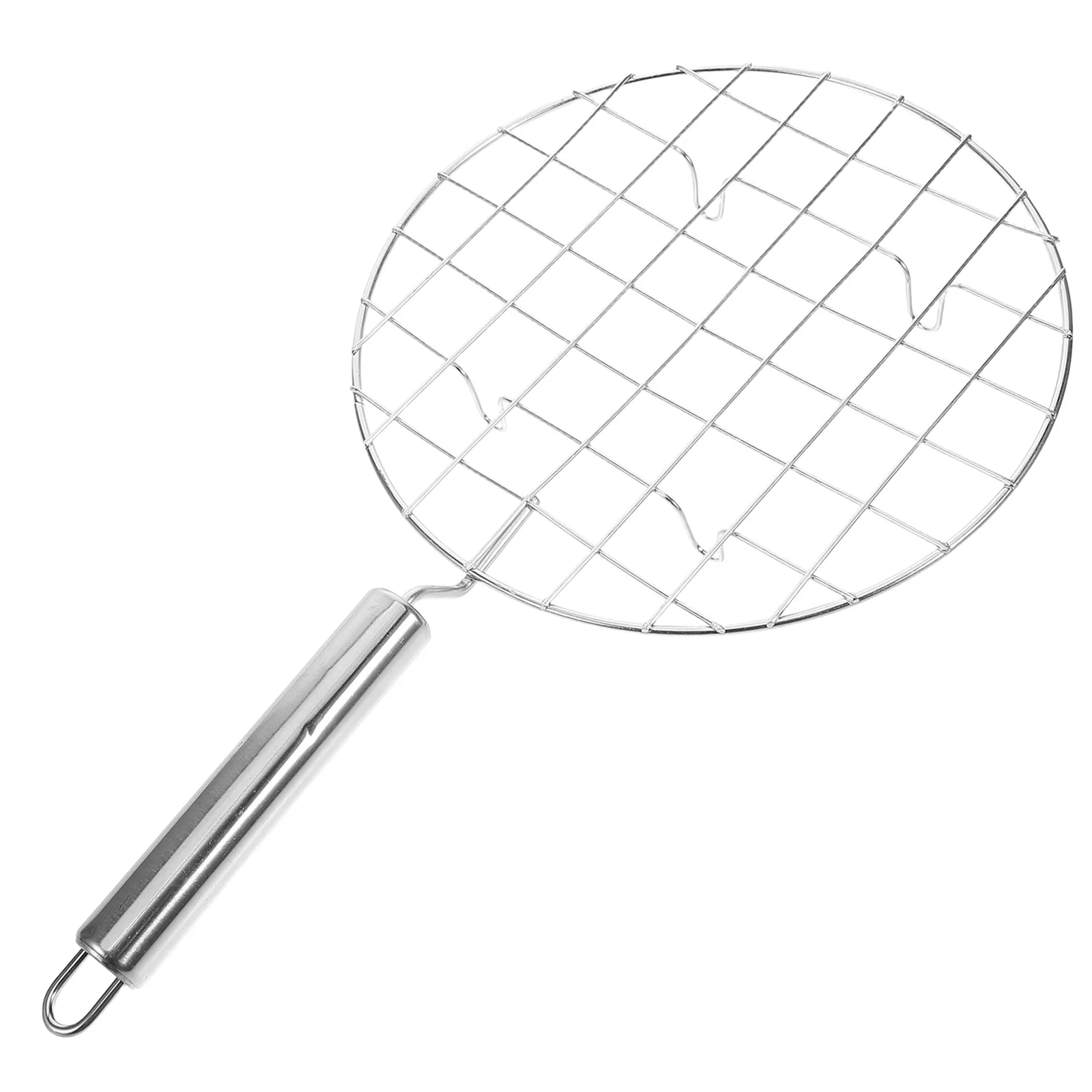 

Stainless Steel Round Grill Net Roasting Wire Mesh Outdoor Cooking Camping Picnics Thickened Durable Fish Meat Grilling Net