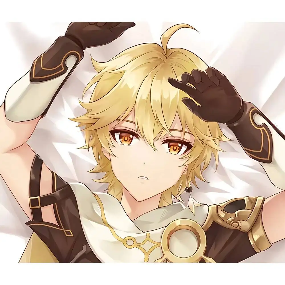 Game Anime Genshin Impact Aether Dakimakura Hing Sarung Bantal Tubuh Penutup Sarung Bantal Bantal Cosplay Hadiah Otaku