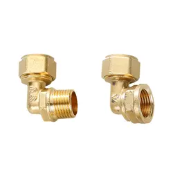 Brass DN15 DN20 Male/Female Thread Elbow Pex 1216/1418/1620 Pipe Fitting Aluminum Plastic Pipe Fittings for Floor Heating