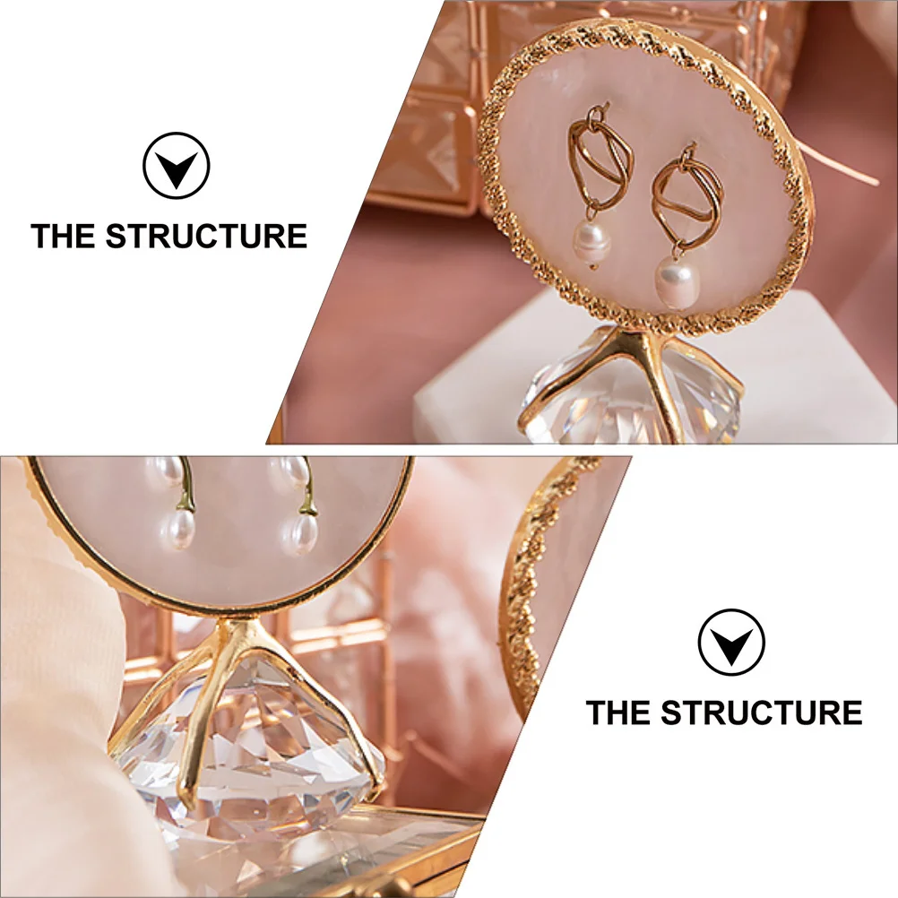 1 قطعة رف شاشة القرط الفاخر كريستال الماس قاعدة مجوهرات المنظم لمتجر مضمد تخزين ديكور هدية ألوان متنوعة