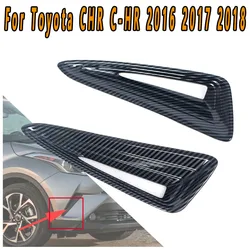 For Toyota CHR C-HR 2016 2017 2018 Car Front Fog Light Chrome Front Bumper Side Grille Cover Trim Styling ABS Exterior Protector