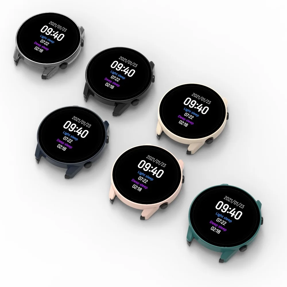Caso de filme protetor de tela de vidro escudo de borda dura para haylou gst ls09b/rs4 plus ls11 ls12/rt2 ls10/ls02 relógio inteligente capa completa