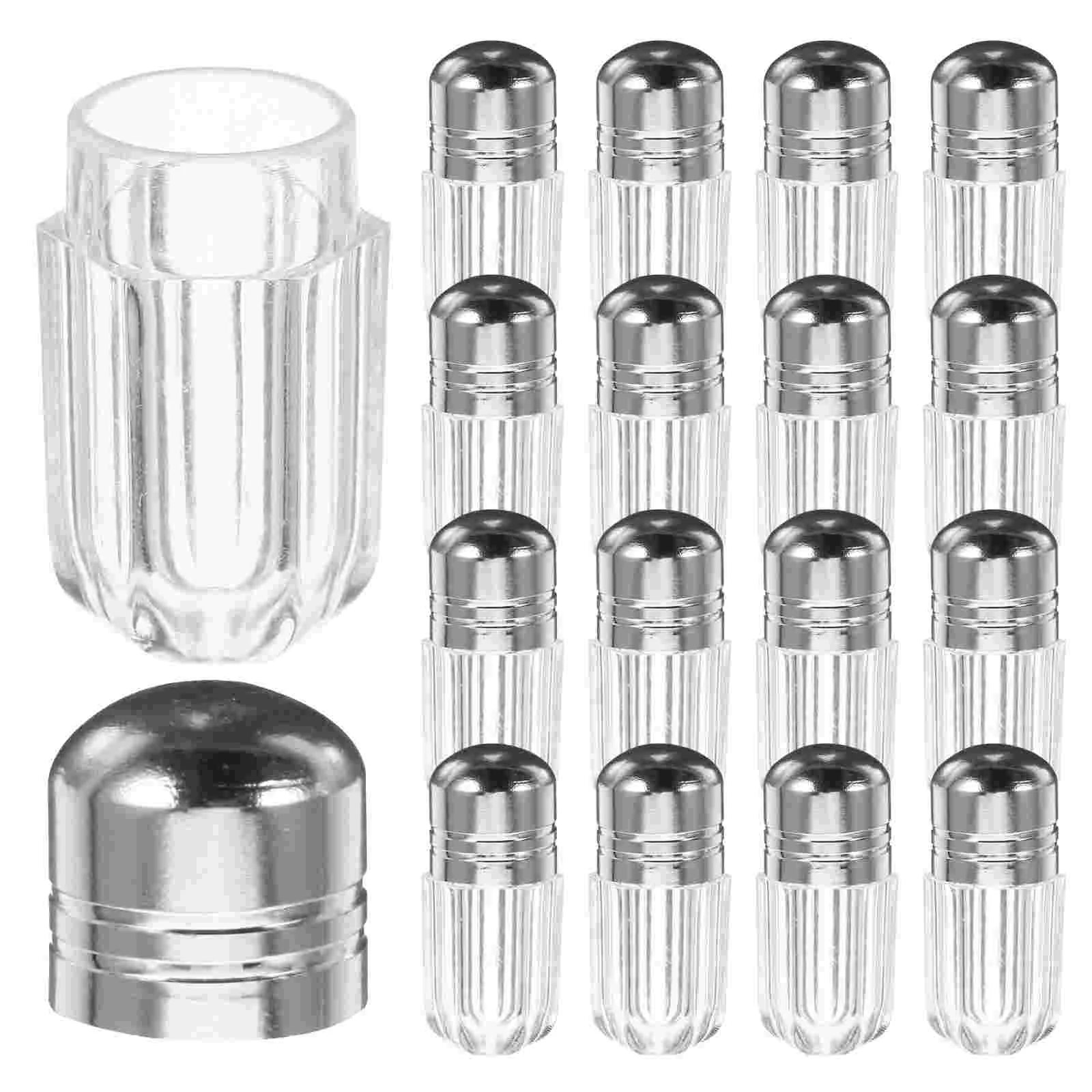 20 Pcs Spray Bottles Travel Medicine Empty Tablet Sprayer Candy Containers Silver Powder Holder Small Pills