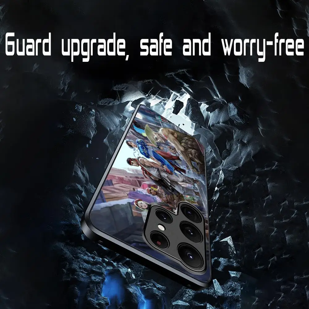 เกมStreet Fighterเคสโทรศัพท์สําหรับSamsung Galaxy S25 S24 S23 S22 S21 S20 Plus Ultra Note20 นุ่มสีดํา