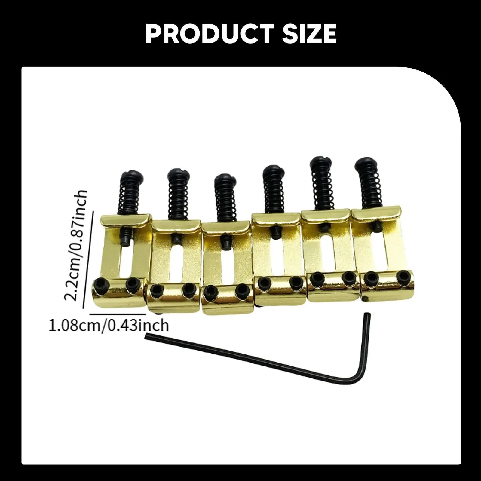 6 Pieces Electric Guitar Bridge Saddles for DIY Projects Lightweight Parts