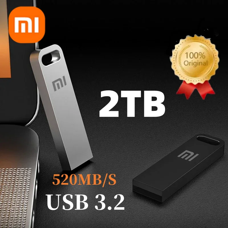 Xiaomi 2TB USB 3.2 Flash Drive High Speed Metal U Disk TypeC Memory Stick Waterproof SSD Storage PC Phone Data Transfer Portable