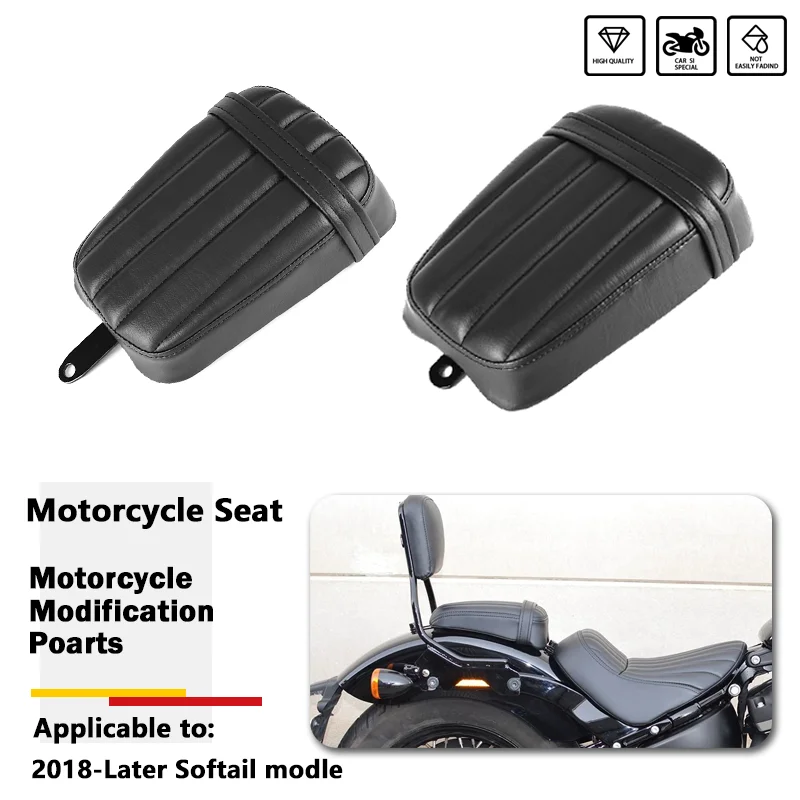 

Motorcycle Seat Passenger Pillion Cushion Rear Saddle For Harley Softail Slim Street Bob 114 FXBBS FXST FXS FLSL FLS 2012-2023