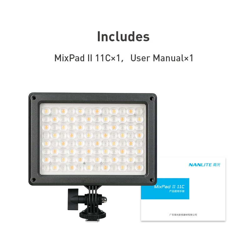 Nanguang MixPad II 11C RGB LED 패널 조명 2700K-6500K 사진 조명 램프 13W 비디오 스튜디오 촬영 라이트 패널