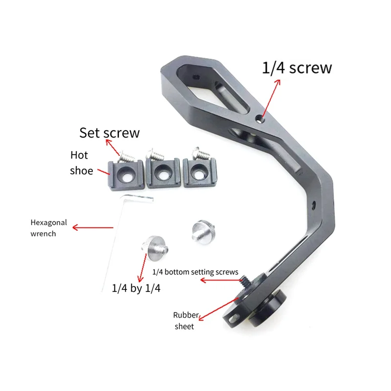 B24B Handle Grip L Type Bracket Mounting Monitor Microphone Mount Stand For DJI Ronin S RS 2 3 4 SC ZHIYUN Gimbal Camera