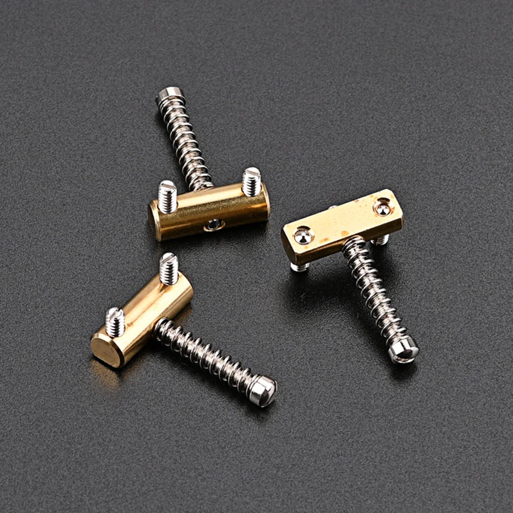 

3pcs Copper Saddle Bridge Screw Metal Guitar Screws Durable Smooth Surface For Guitar Replacement Parts Repair Instrument